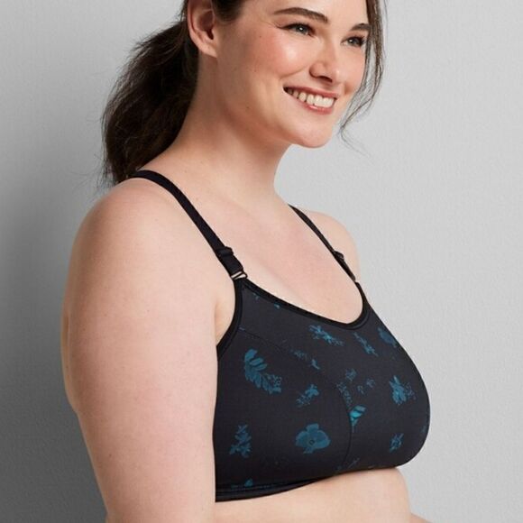 18W 20W No Wire Wicking Sports Bra Strappy Back - Picture 1 of 10
